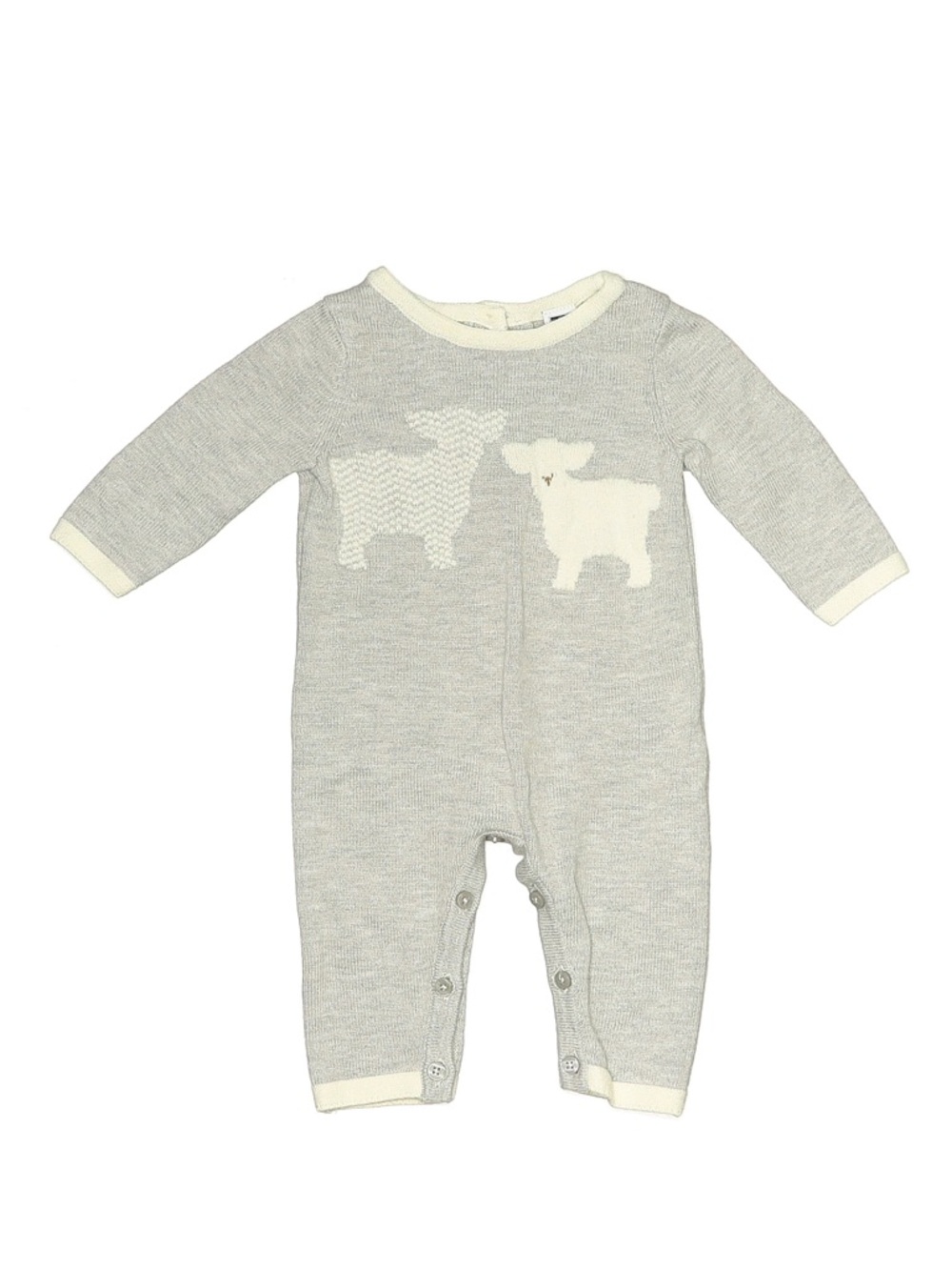 Janie and Jack Baby Lamb Knit Romper 0–3 Months EUC Neutral